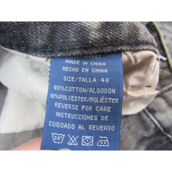 Road Narrows Black Tie Dye Distressed Denim Jeans Mens sz 46"x32 Acid Washed - Picture 8 of 12